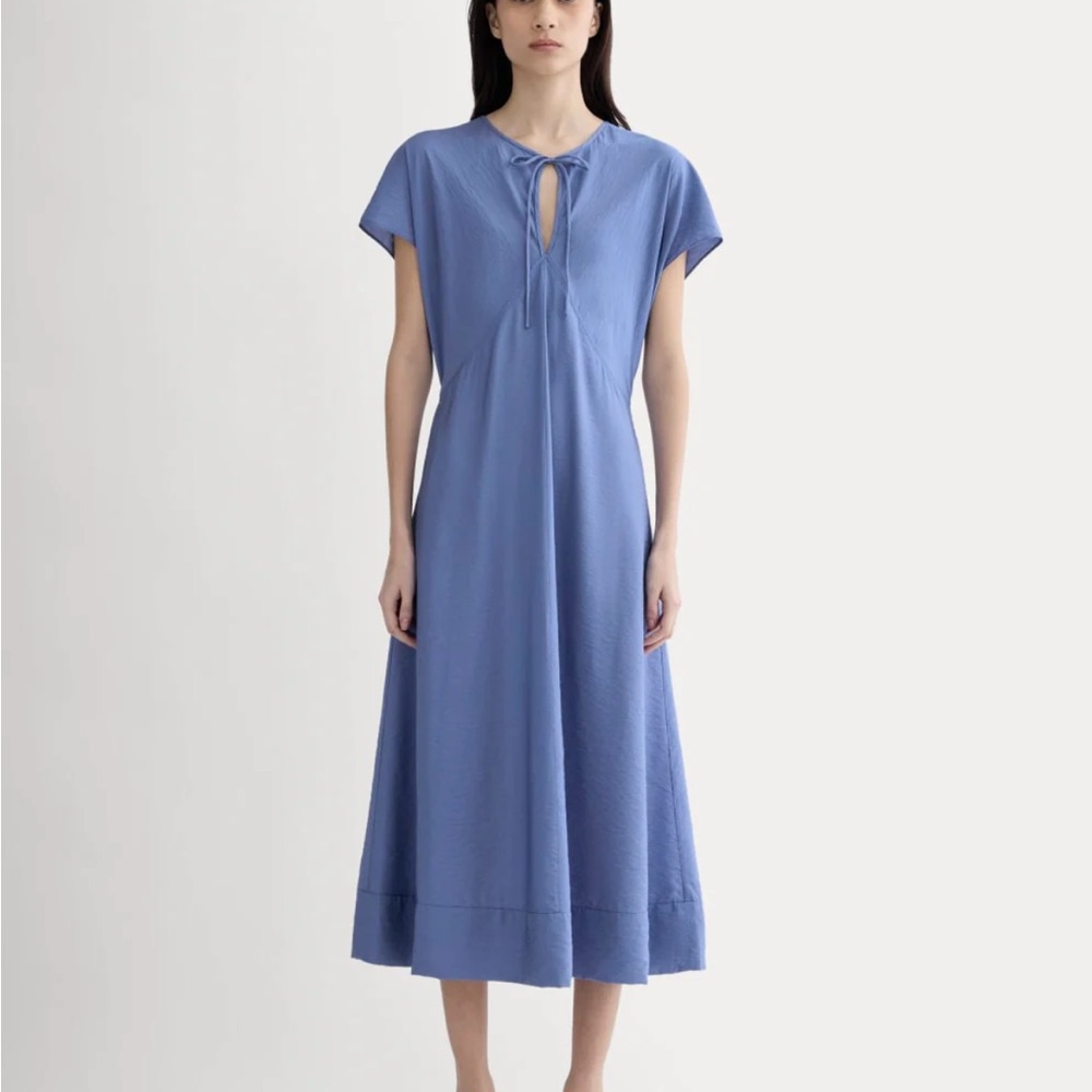 NWT Everlane Periwinkle Tie-Neck Midi dress